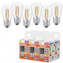 6er OSRAM E27 LED Superstar Mini Edison ST45  FILAMENT Lampe klar dimmbar 3,4W wie 40W warmweißes Licht